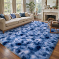 6x9 Ft Large Shag Rugs for Living Room Decor (Eg Royal Blue / 6' X 9' (Rectangular))