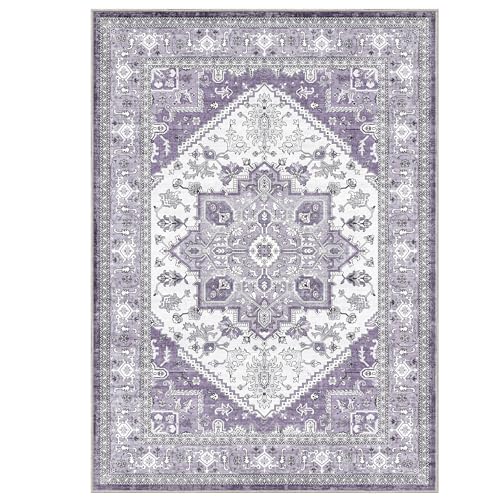Soft Area Rugs 5x7 (5' x 7' (Rectangular) / Purple)