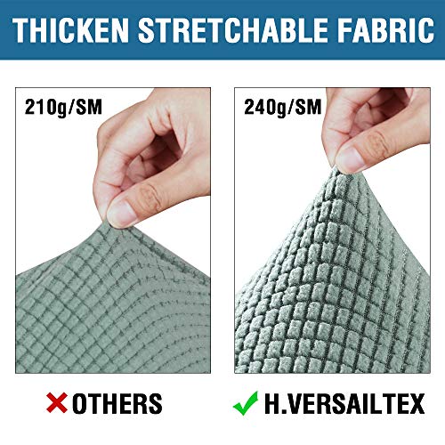 3 Piece Stretch Sofa Covers for 2 Cushion Sofa Couch Covers for Living Room Sofa Slipcovers (Medium-XL / Sage)