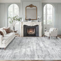 9x12 Area Rugs for Living Room Washable Rug Non (Grey / 9' x 12' (Rectangular))