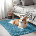 2x3 Machine Washable Small Bedside Rug (2x3 Ft / Slate Blue)