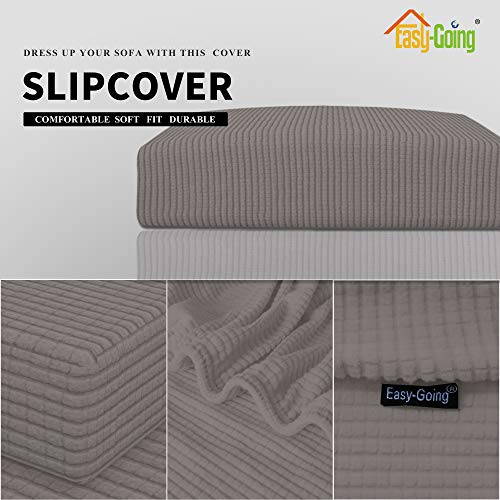 Stretch 1 Piece Couch Cushion Cover for Sofa (Large / Taupe)