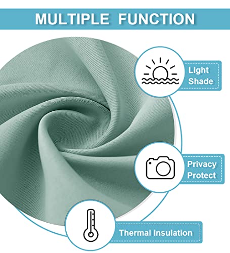 54 inch Blackout Curtains for Living Room Bedroom (Aqua / 42"W x 54"L (Pack of 2))