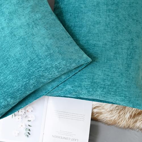 Decorative Standard Throw Pillow Covers 26 X 20 Inches Lake Blue (26" x 20" (Pack of 2) / Lake Blue)