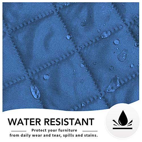 Reversible Couch Cover (Blue/Ivory / Large Recliner)