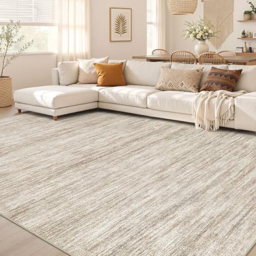 Boho 10x14 Area Rug Living Room Rugs Machine Washable Dark Brown (A-dark Brown / 10' x 14' (Rectangular))