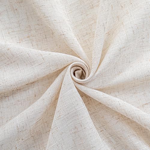 Short Linen Curtains 36 Inch Length for Kitchen Window (34"W x 36"L (Pack of 2) / Linen)