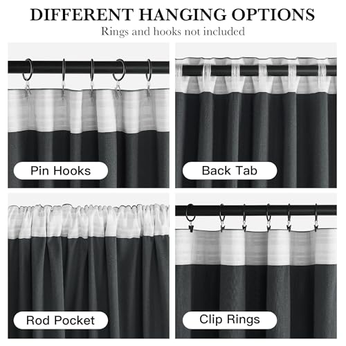 Dusty Blue Velvet Blackout Curtains 90 inches for Bedroom (Dusty Blue / 52"W x 90"L (Pack of 2))