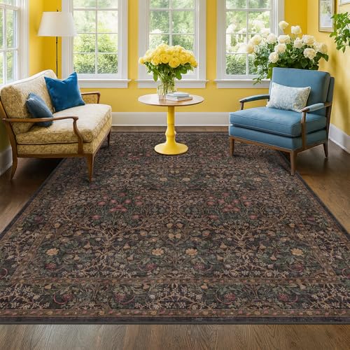 Taupe Brown 5x8 Rug for Living Room (Dark Brown / 5' x 8' (Rectangular))