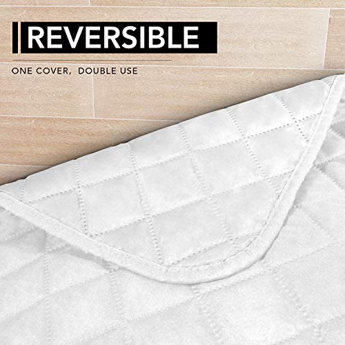 Sectional Couch Covers for Dogs L Shape Sofa Cover Reversible Sofa Slipcover Chaise Lounge Cover Furniture Protector Cover for Pets Dog Cat (42" x 68" / White/White)