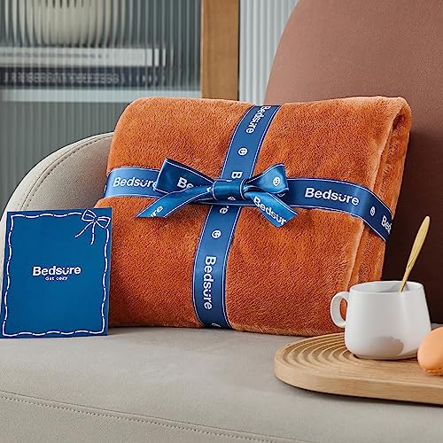 Soft Cozy Warm Fleece Twin Blanket for Bed 300GSM Orange 60"x80" (Orange / Twin (60" X 80"))