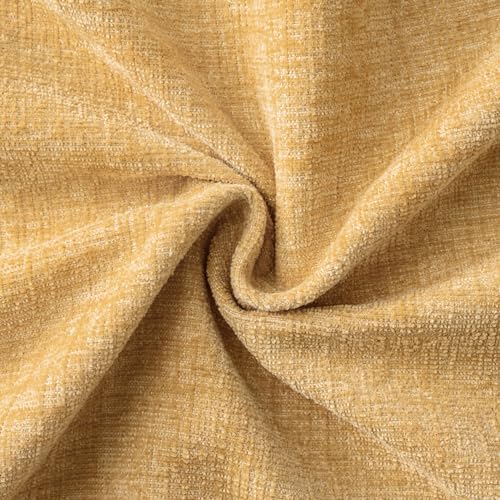 Soft Chenille Throw Pillow Covers Beige Yellow 16x16 Inch Pack of 2 (16" x 16" (Pack of 2) / Beige Yellow)