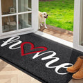 Door Mat Indoor Outdoor Welcome Mat for Entrance (Black / 2' x 2'11" (Rectangular))