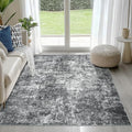 4x6 Area Rugs for Living Room Washable Bedroom Dining Room Black Grey (Black/Grey / 4' x 6' (Rectangular))