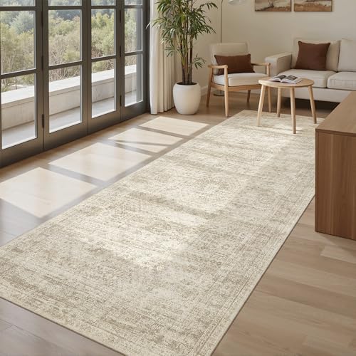 Washable 4x8 Hallway Runner Rug Non (Beige / 4' x 8' (Runner))