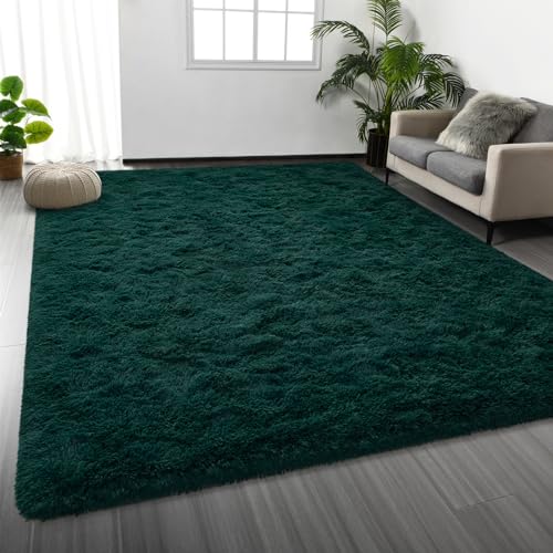 Large Shag Area Rugs 9 x 12 (Dark Green / 9' x 12' (Rectangular))