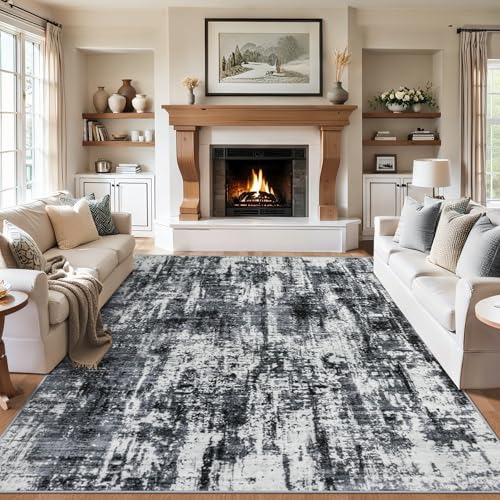 6x9 Area Rug Living Room (New-black / 6' x 9' (Rectangular))