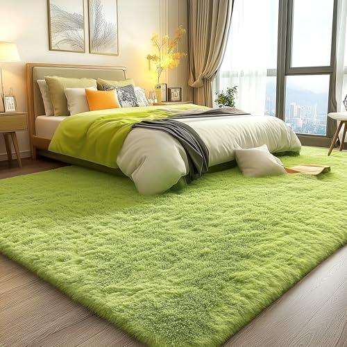 8x10 Machine Washable Large Area Rugs for Living Room (8x10 Ft / Grass Green)