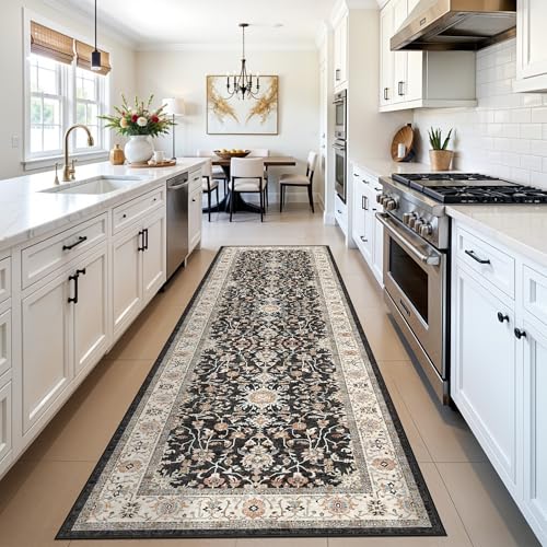3x10 ft Long Hallway Runner Rug (Black / 3' x 10' (Rectangular))