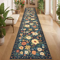 2x12 Washable Runner Rug (Navy Blue / 2' x 12' (Rectangular))