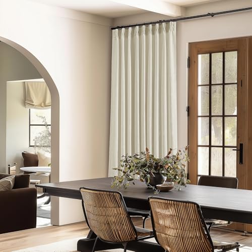 60 Inch Width 108 Inches Long Linen Pinch Pleat Curtains 1 Panel (Linen / 60"W x 108"L (Pack of 1))