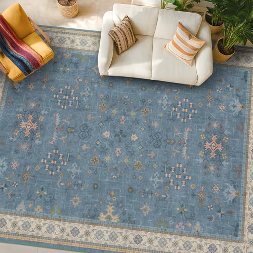 Blue Big Rugs for Living Room (10' x 14' (Rectangular) / Dusty Blue)