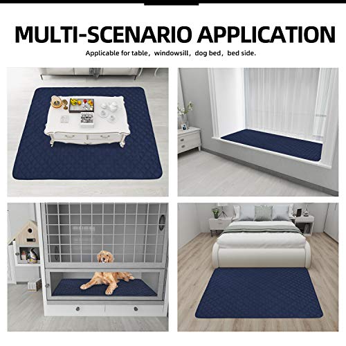 Sectional Couch Covers for Dogs L Shape Sofa Cover Reversible Sofa Slipcover Chaise Lounge Cover Furniture Protector Cover for Pets Dog Cat (42" x 52" / Navy/Navy)