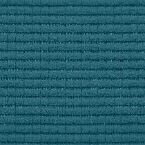 Stretch 2 Pieces Loveseat Couch Cushion Cover for 2 Seat (2-piece / Peacock Blue)