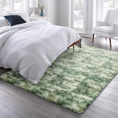 6x9 Green and White Area Rugs for Living Room (Green and White / 6' x 9' (Rectangular))