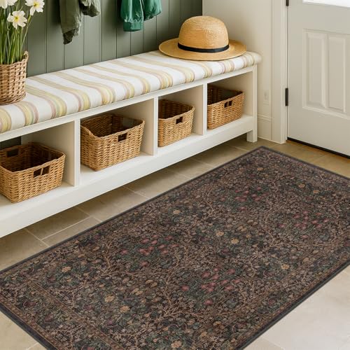 Boho Dark Brown 3x5 Large Entryway Rug (Dark Brown / 3' x 5' (Rectangular))