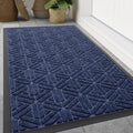 Front Door Mat Outside Entrance (Navy Blue / 47" X 32")