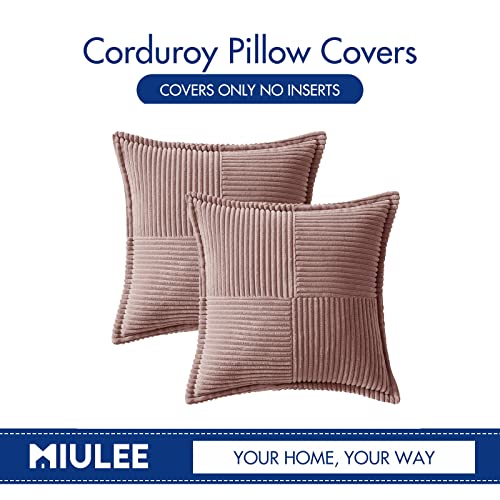 Decorative Throw Pillow Covers for Couch 18x18 Inch Blush Pink (Blush Pink / 18" x 18" (Pack of 2))