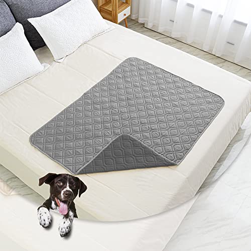 Waterproof Dog Bed Cover Pet Blanket for Furniture Bed Couch Sofa Reversible (40x50 Inch (Pack of 1) / Grey+dark Grey)