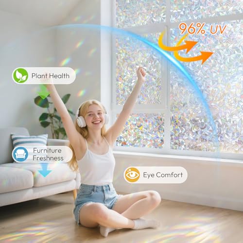 Window Privacy Film Rainbow (Clear / 35.4" x 78.7")