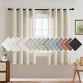 Living Room Linen Curtains Home Decorative Nickel Grommet Curtains Privacy Added Energy Saving Light Filtering Window Treatments Draperies for Bedroom (52"W x 63"L (Pack of 2) / Ivory)