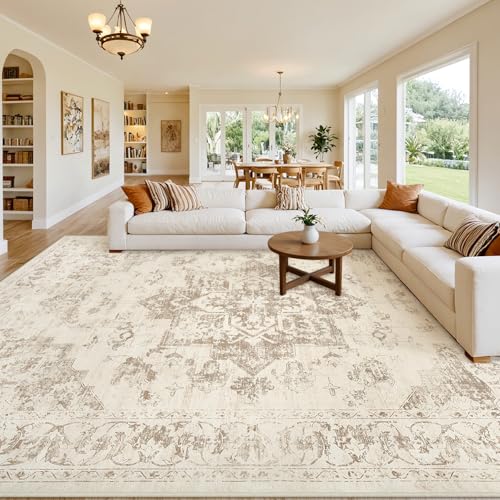 Area Rugs 9x12 Living Room (Beige/Ivory / 9' x 12' (Rectangular))