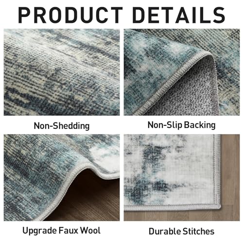 5x7 Area Rugs for Living Room (Teal Green/Multi Color / 5' x 7' (Rectangular))