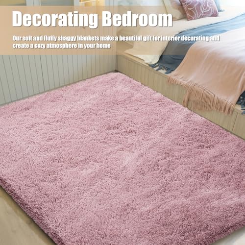 3x5 Area Rug for Bedroom (Blush / 3' x 5' (Rectangular))