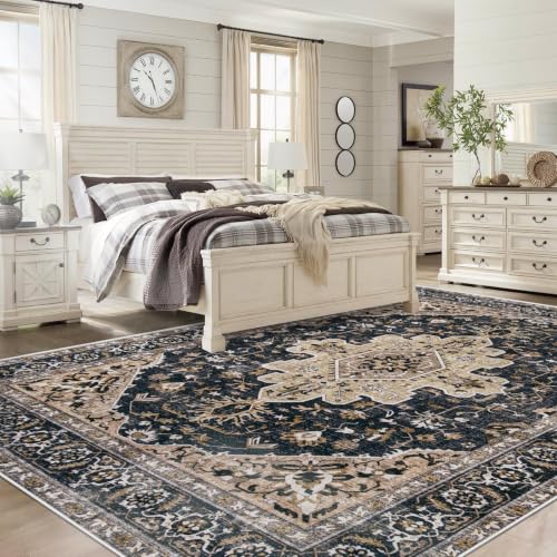 Area Rug 8x10 Vintage Rugs (Beige Black / 8' X 10' (Rectangular))