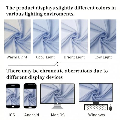 Denim Blue Sheer Curtains 72 Inches Long 2 Panels (Denim Blue / 42"W x 72"L (Pack of 2))