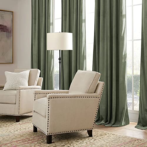 Sage Green Velvet Curtains 84 inches for Bedroom Living Room (Sage Green / 52"W x 84"L (Pack of 2))