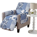 Reversible Patchwork Recliner Cover (Recliner / Patchwork - Navy)