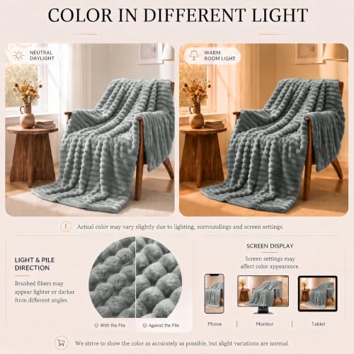 Grey Twin Blanket for Bed (Grey / Twin (60" x 80"))