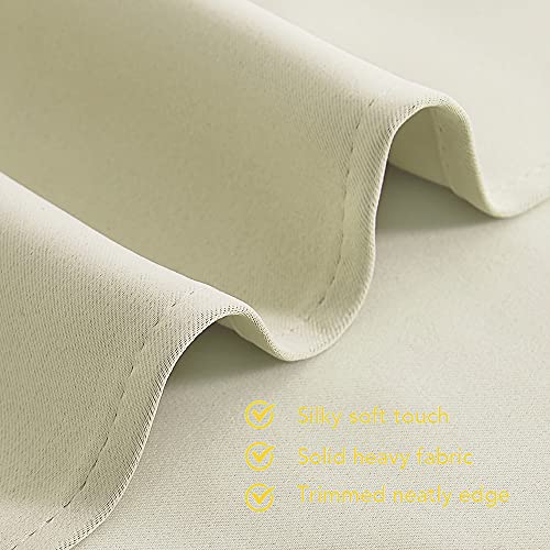 Room Darkening Curtain Panels for Living Room (Beige / 42"W x 45"L (Pack of 2))