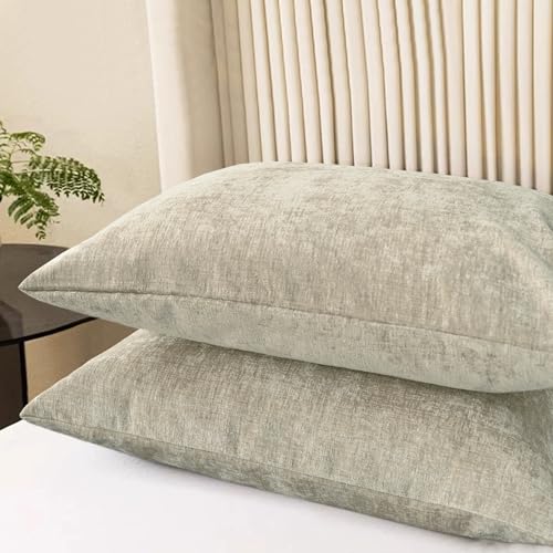 Decorative Standard Throw Pillow Covers 26 X 20 Inches Light Taupe (26" x 20" (Pack of 2) / Light Taupe)