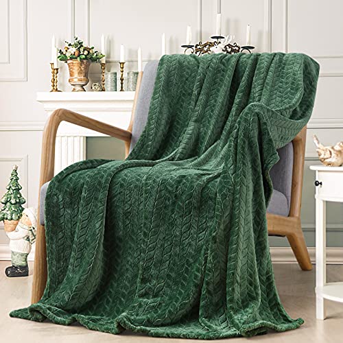 Fleece Throw Blanket (A-green / Throw/Travel-50x60 IN)