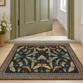 Small Black Entryway Rug (2' x 3' (Rectangular) / Black / Multi)