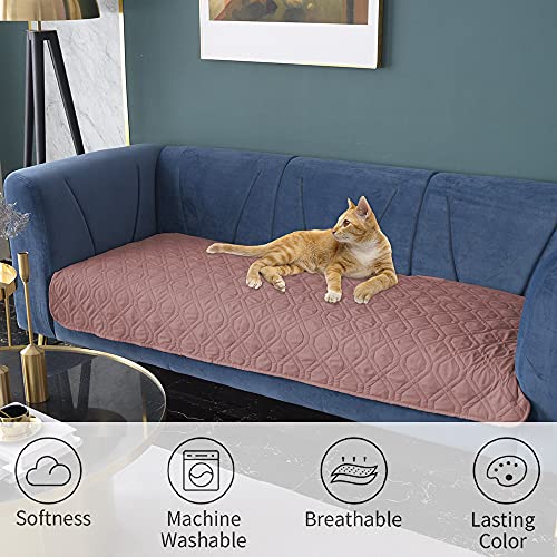 Waterproof Dog Bed Cover Pet Blanket for Furniture Bed Couch Sofa Reversible (30x53 Inch (Pack of 1) / Pink+burgundy)