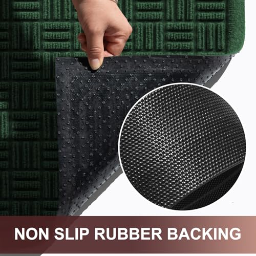 Front Door Mat Outside Entrance (Green / 1'5" x 2'6" (Rectangular))