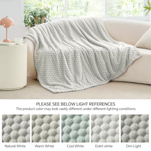 Light Grey Throw Blanket for Couch (Light Grey / Throw(50"x60"))
